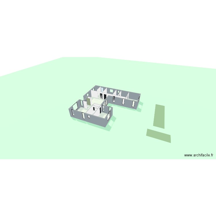 plan l. Plan de 9 pièces et 142 m2