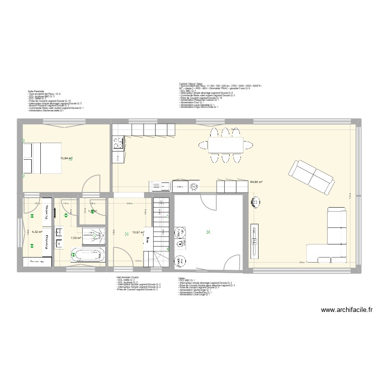 Projet RDC Ampere Electricit&eacute;. Plan de 0 pièce et 0 m2