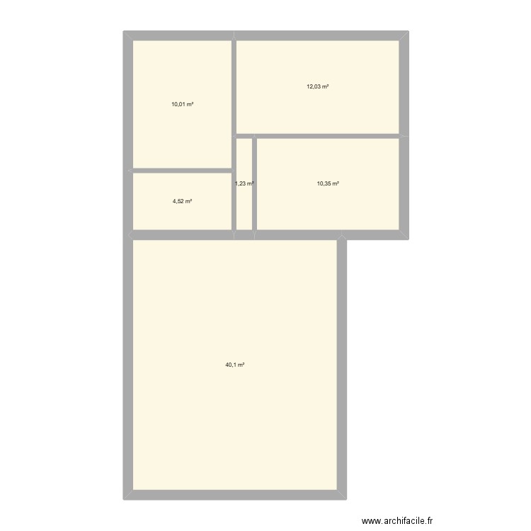 Sous sol 2. Plan de 6 pièces et 78 m2