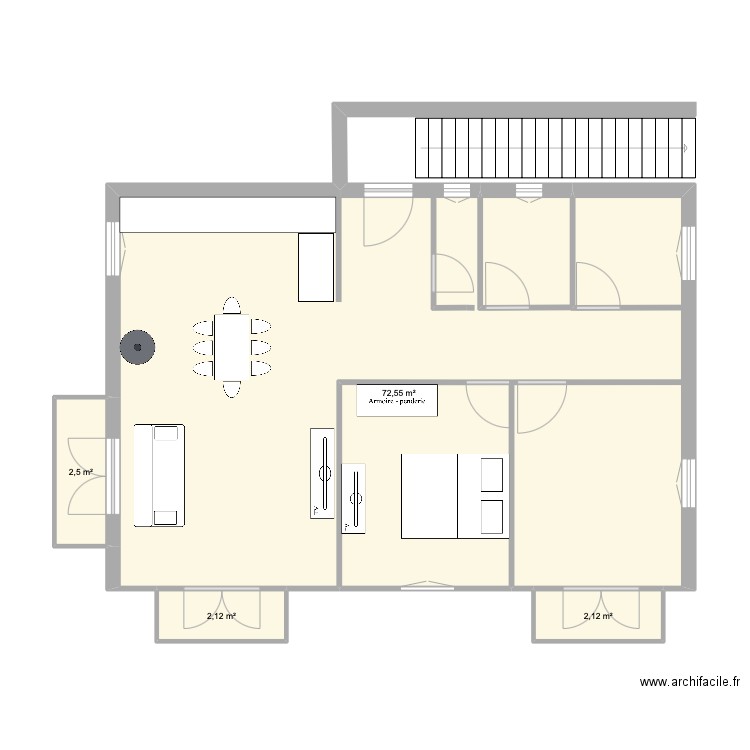maison CONTES EXISTANT GRAND SALON. ++++. Plan de 4 pièces et 79 m2