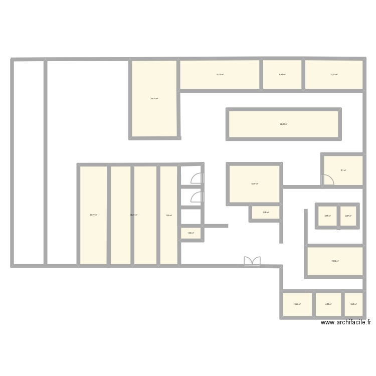 Maison spa. Plan de 18 pièces et 217 m2