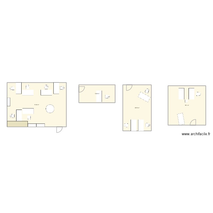 Monnet 418. Plan de 4 pièces et 119 m2
