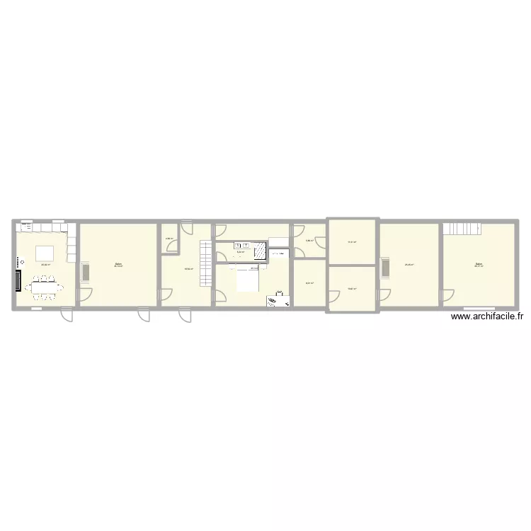 RDC - V1. Plan de 26  et 403 m²