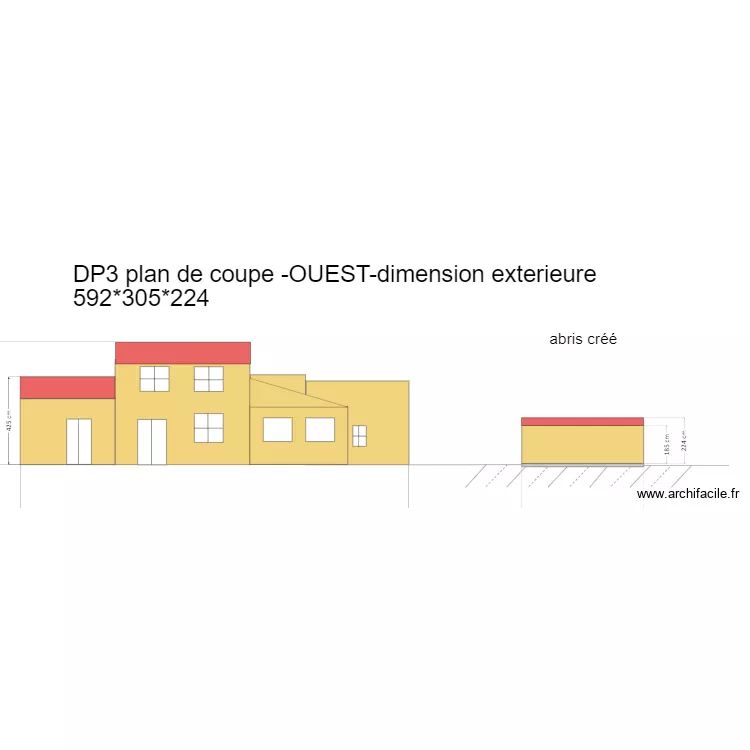 DP2- plan de masse -OUEST-  Abris Apr&eacute;s. Plan de 