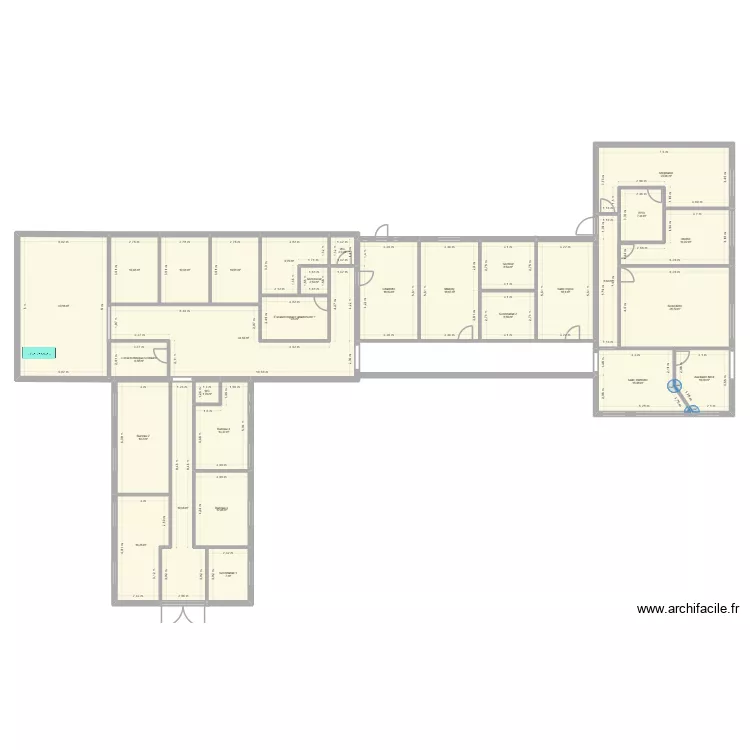 plan ensemble cabinet BIS. Plan de 29 pièces et 419 m²