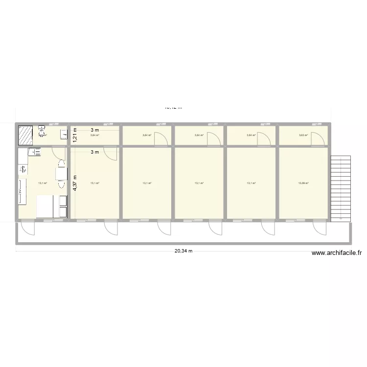 Studio Kaweni  CEIM R+1. Plan de 