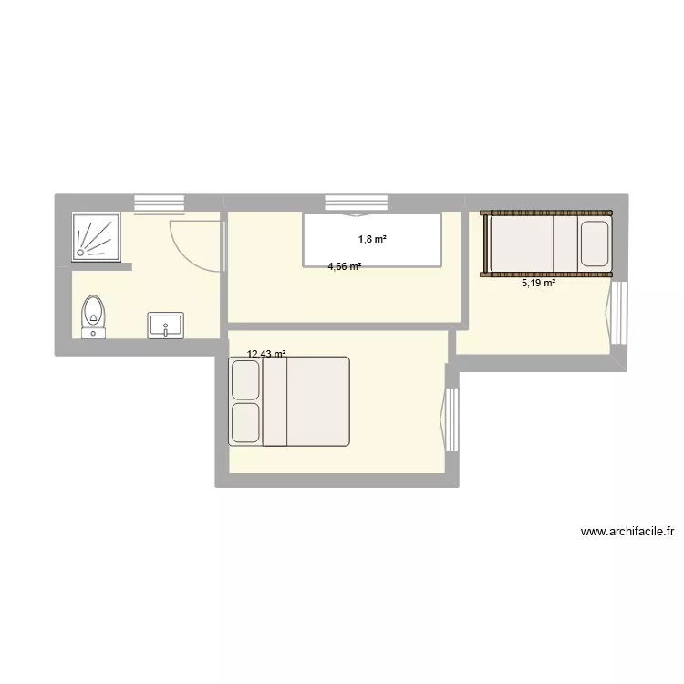 RehaussePlan. Plan de 8  et 52 m²