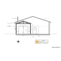 PLAN DE COUPE AVEC PROJET BAIE V + ABRIS