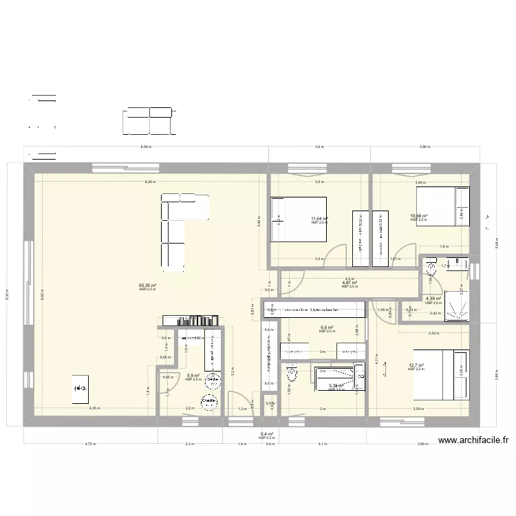MENUISERIE. Plan de 10  et 128 m²