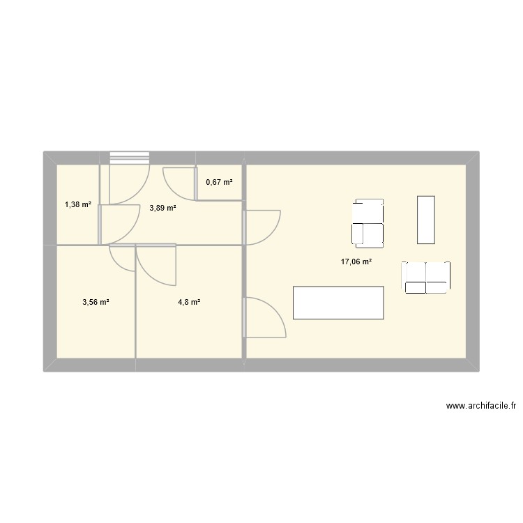 maison plan. Plan de 6 pièces et 31 m2