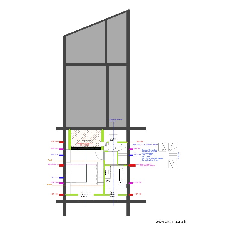BAUCQ 77 4e &eacute;tage def V 01/26 Electricit&eacute;. Plan de 0 pièce et 0 m2