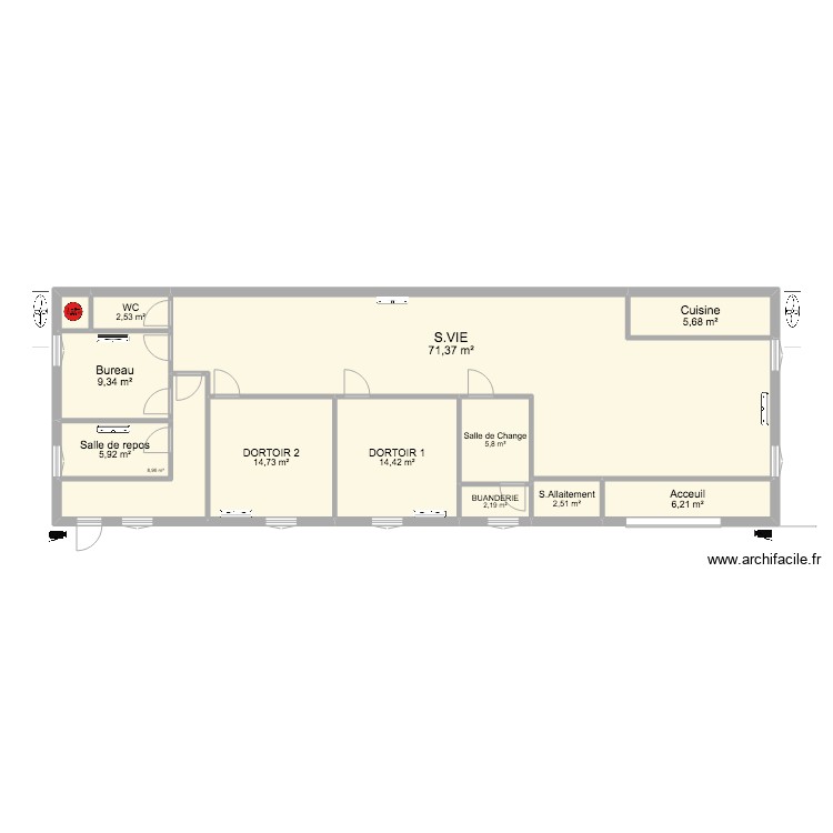 vidauban creche. Plan de 0 pièce et 0 m2