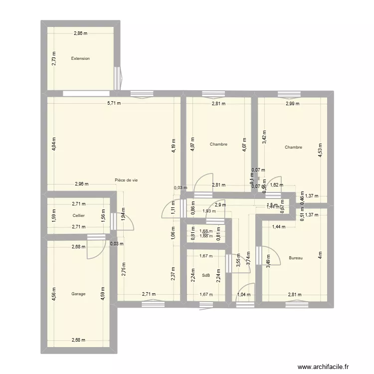 Maison Boinville. Plan de 10 Pièces et 107 m² Maison Boinville. Plan de 10 Pièces et 107 m²