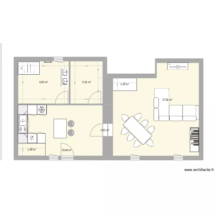 projet genouilly 3. Plan de 13  et 160 m²