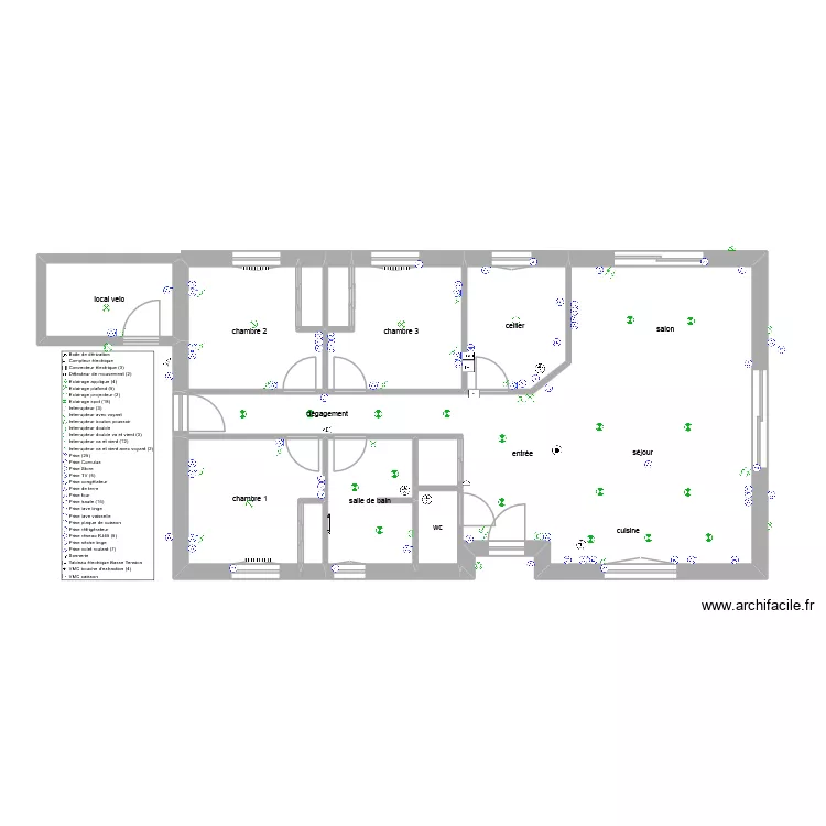 edith ferryeclairage. Plan de 12  et 100 m²