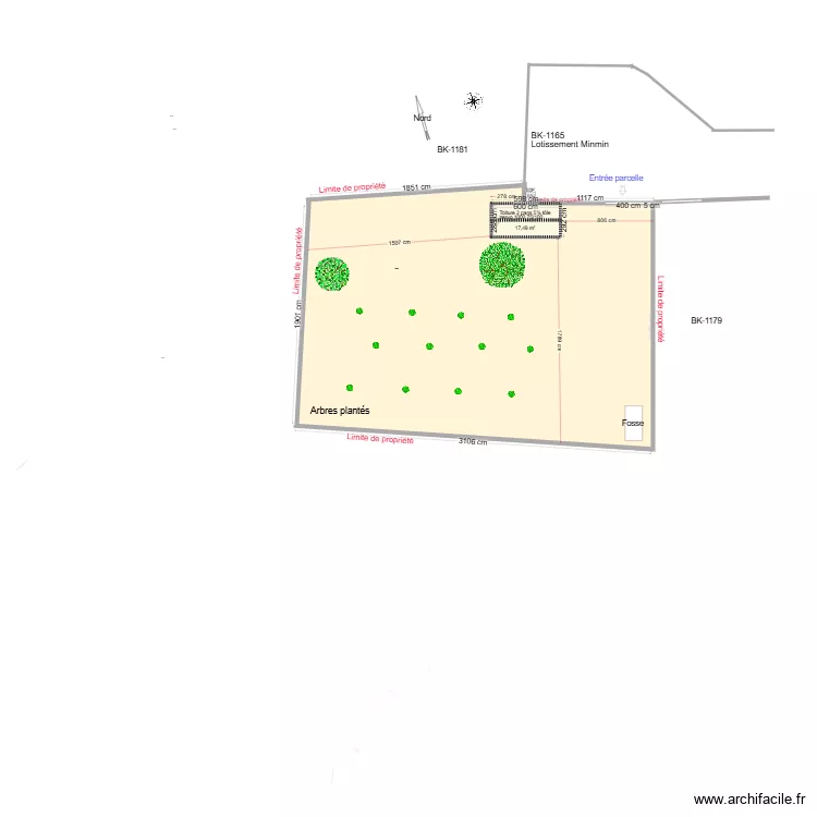 Plan de masse Jipe. Plan de 