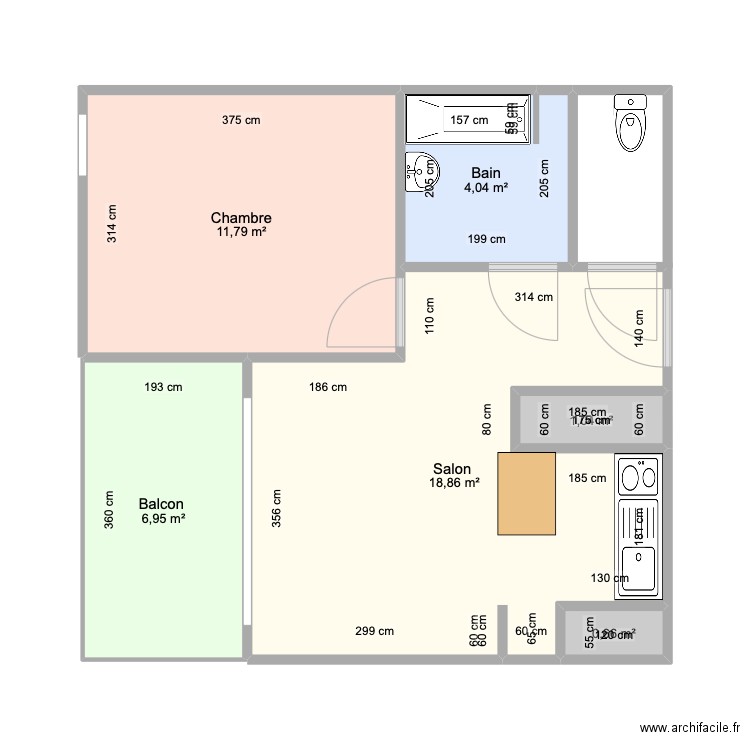 Appart. Plan de 0 pièce et 0 m2