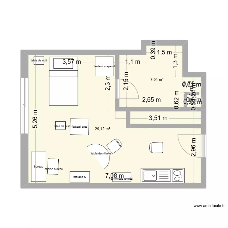 plan saverne. Plan de 2  et 36 m²
