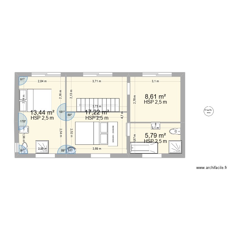 EYGLIERS sans extension LBG essai. Plan de 8 pièces et 123 m2