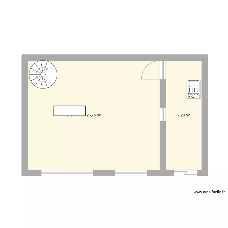 REGALETOI. Plan de 2  et 34 m²