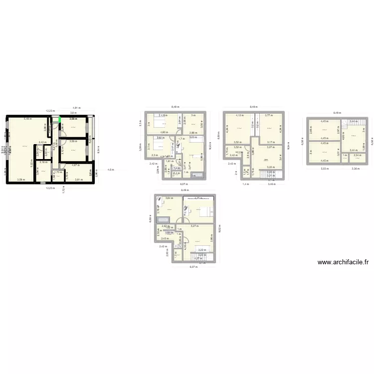 Masse Maison Etage 2025 REV4. Plan de 31 pièces et 334 m²