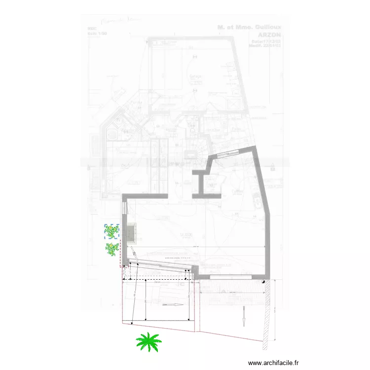 Arzon nouvelle terrasse TQC. Plan de 
