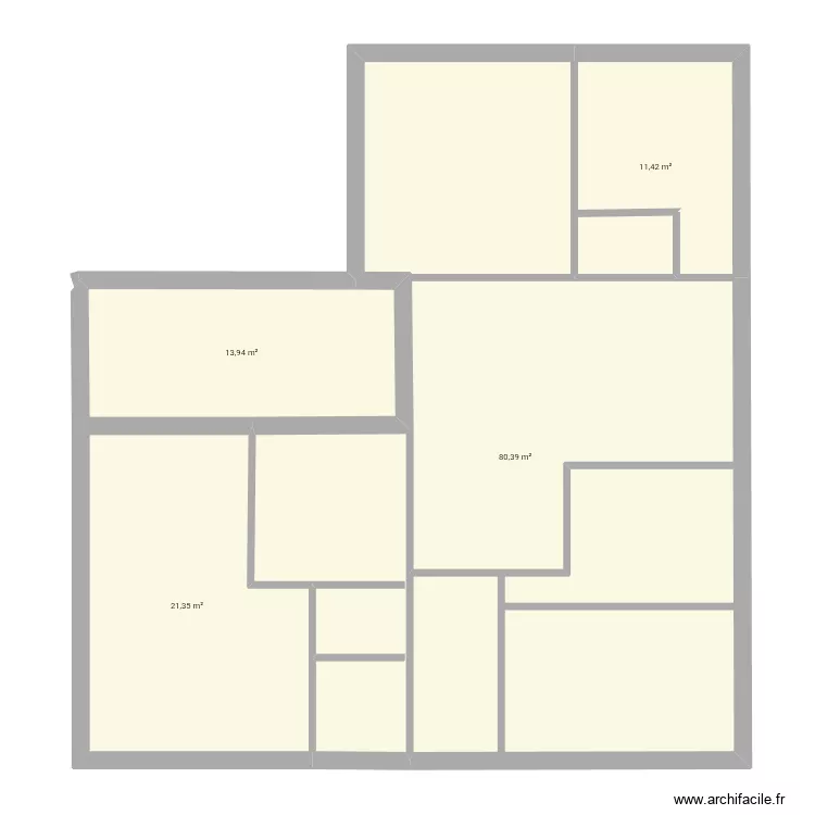 Plan surface ancien. Plan de 4 et 127 m² Plan surface ancien. Plan de 4 et 127 m²
