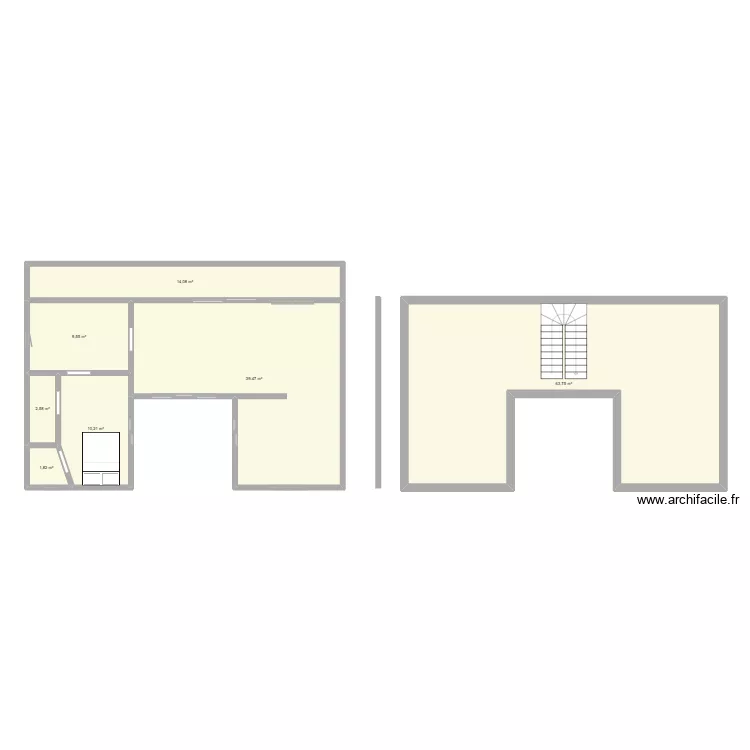 dss. Plan de 7  et 141 m²
