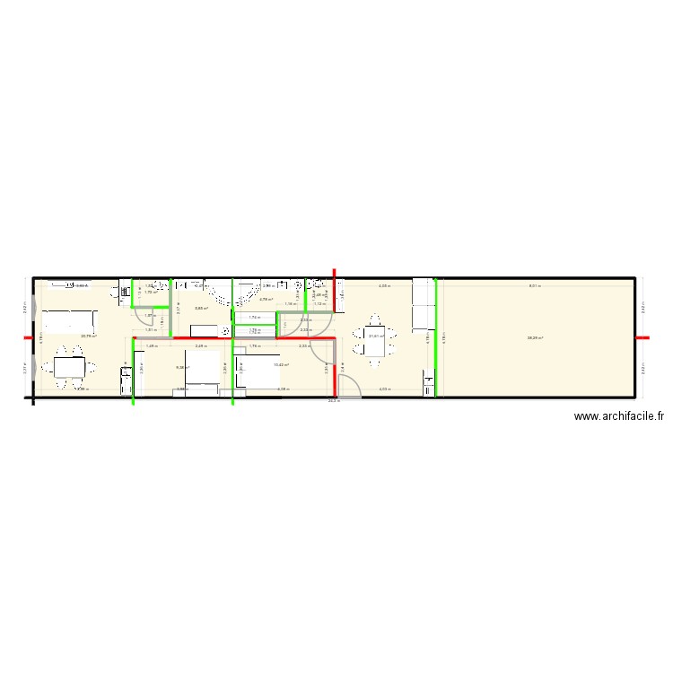 TEST. Plan de 13 pièces et 229 m2