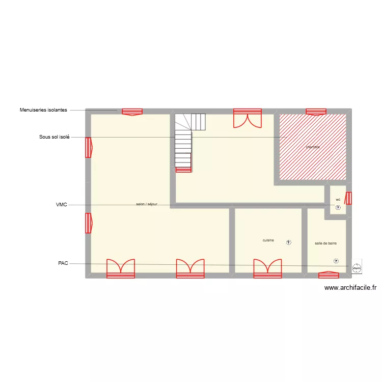 Rebillout rdc étape 1. Plan de 6 et 98 m² Rebillout rdc étape 1. Plan de 6 et 98 m²