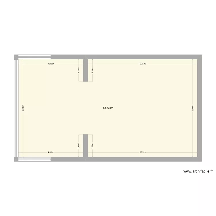 plan ventilateur. Plan de 1  et 66 m²
