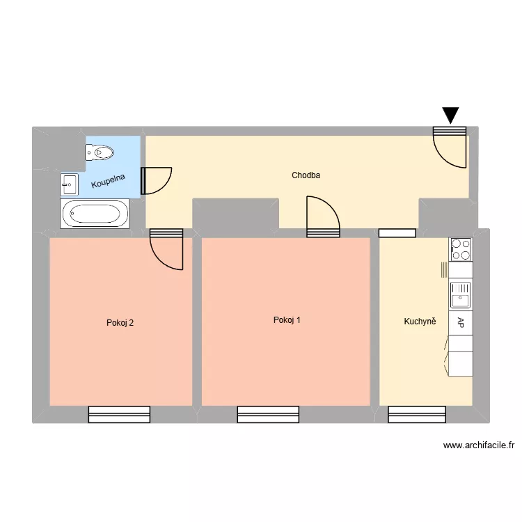 Budovatelská 437, byt 22. Plan de 14 et 185 m² Budovatelská 437, byt 22. Plan de 14 et 185 m²