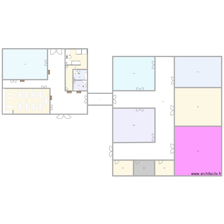 redéchausser école. Plan de 15 pièces et 2993 m2