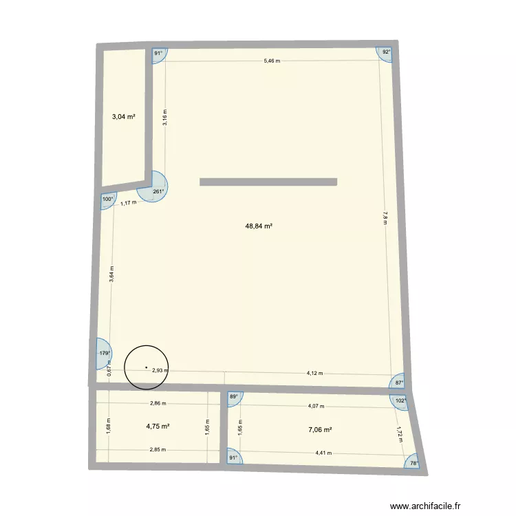 Jardin D&eacute;mis & Coralie. Plan de 4  et 64 m²