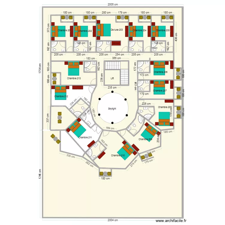 amenagement etage rumonge v2. Plan de 