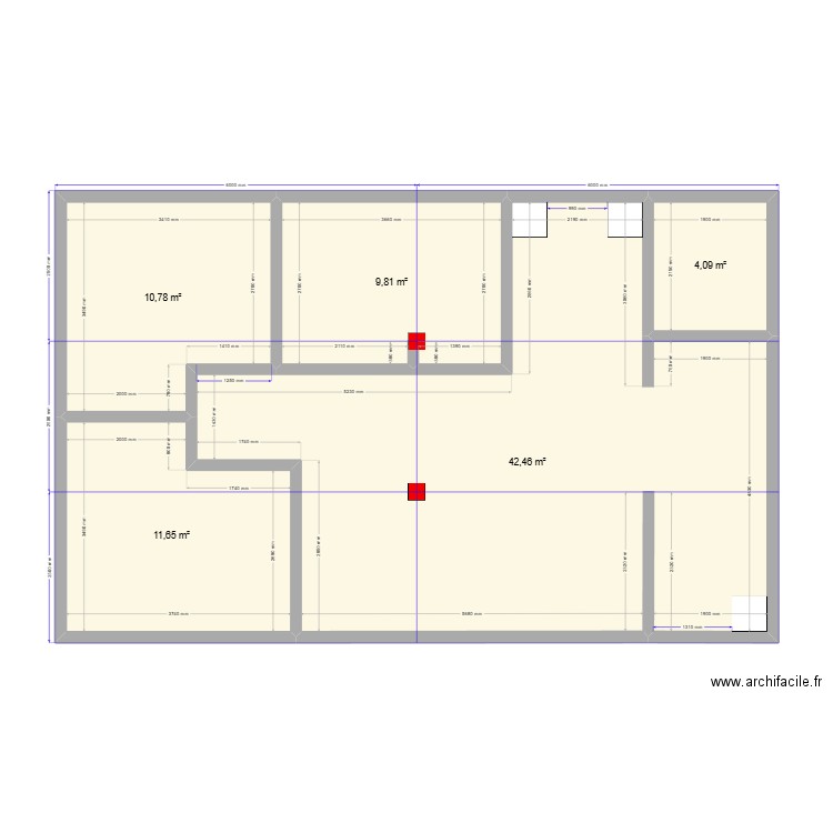 ЕК Солнечногорск. Plan de 5 pièces et 79 m2