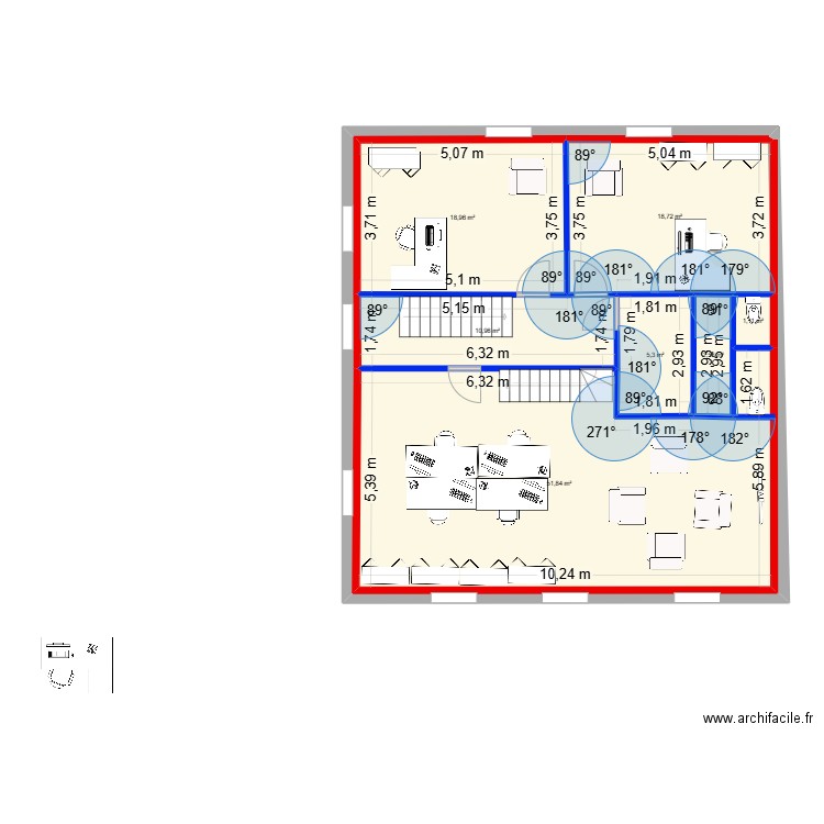 depot 4. Plan de 7 pièces et 109 m2