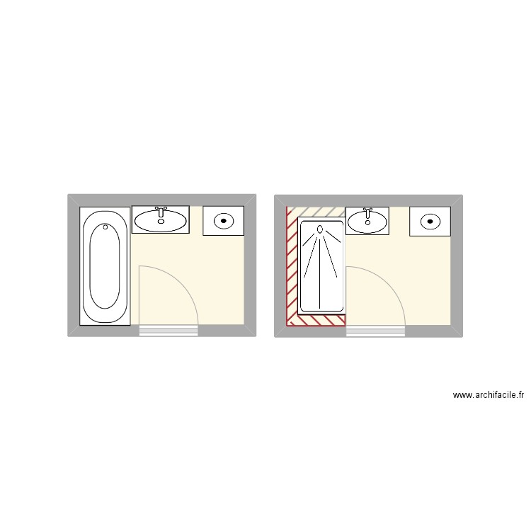 Plans pic du midi. Plan de 2 pièces et 7 m2