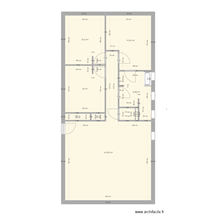 maison 2. Plan de 9 pièces et 83 m2