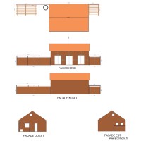 IMPLANTATION PERGOLA FACADE ET TOITURE