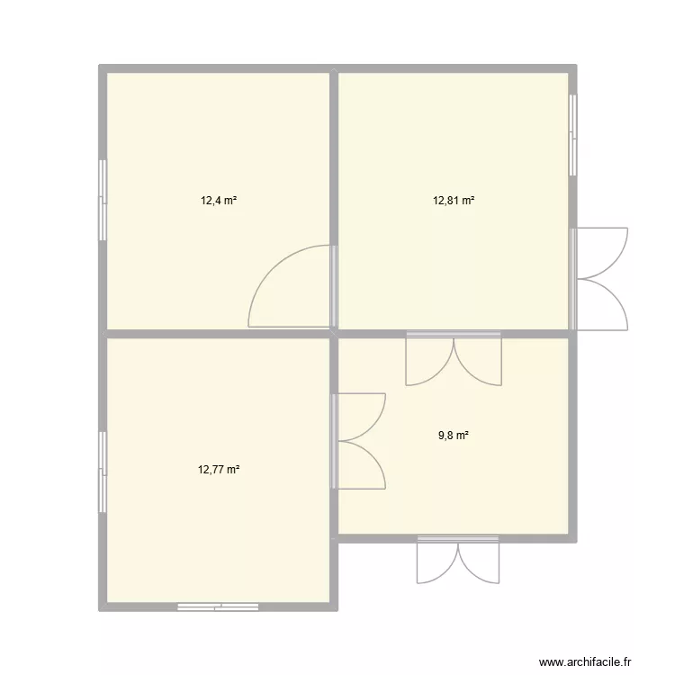 1 ETAGE MODIFIER 2. Plan de 4 Pièces et 48 m²