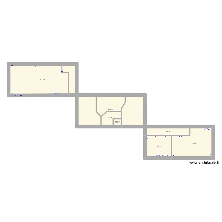 plan maison elec. Plan de 7 pièces et 72 m2