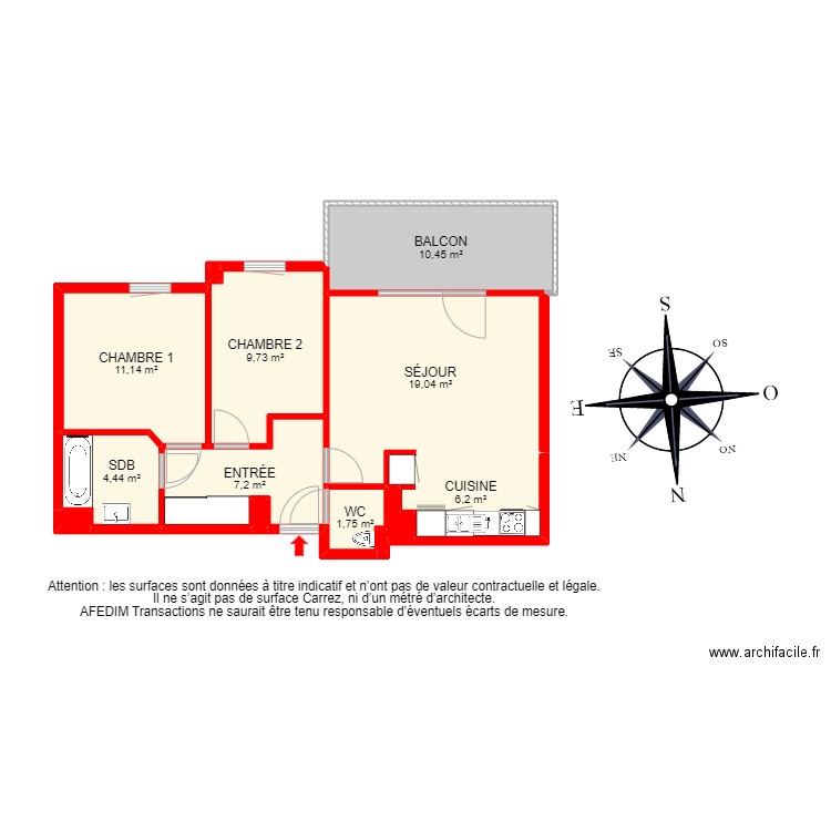 BI 18564 - . Plan de 15 pièces et 99 m2