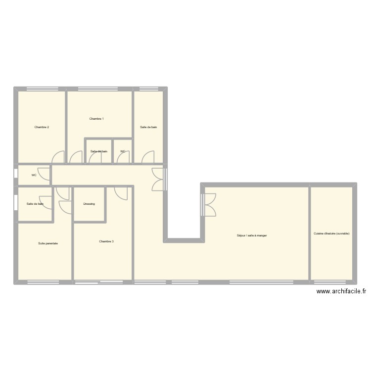 133 Félix 5ch. Plan de 12 pièces et 160 m2