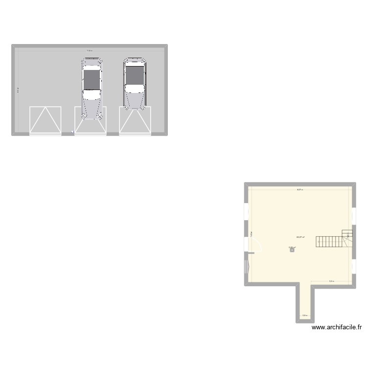 GARAGE. Plan de 0 pièce et 0 m2