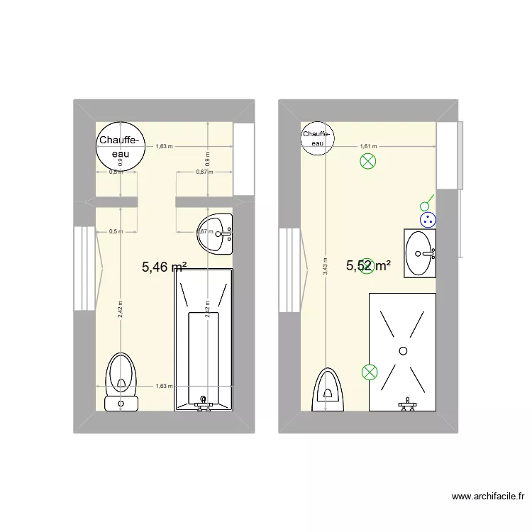 Lancien. Plan de 2 pièces et 11 m²