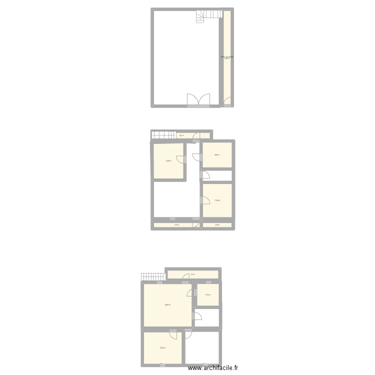 Plan cambon. Plan de 11 pièces et 99 m2