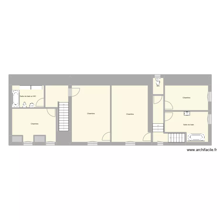 &eacute;tage Vezot. Plan de 17  et 113 m²