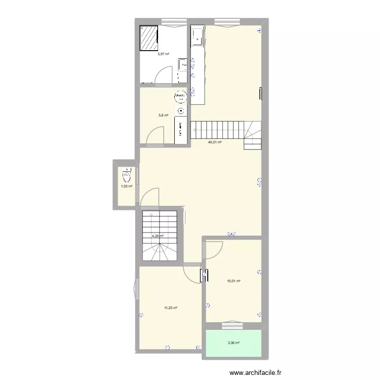 APPT 112 ELEC. Plan de 8  et 82 m²