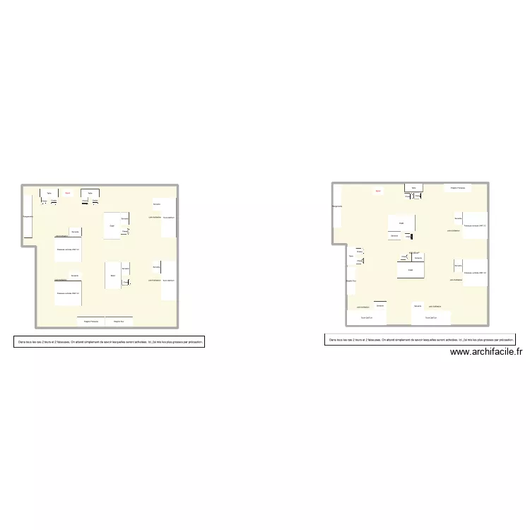 Zone enseignement 3. Plan de 2  et 201 m²